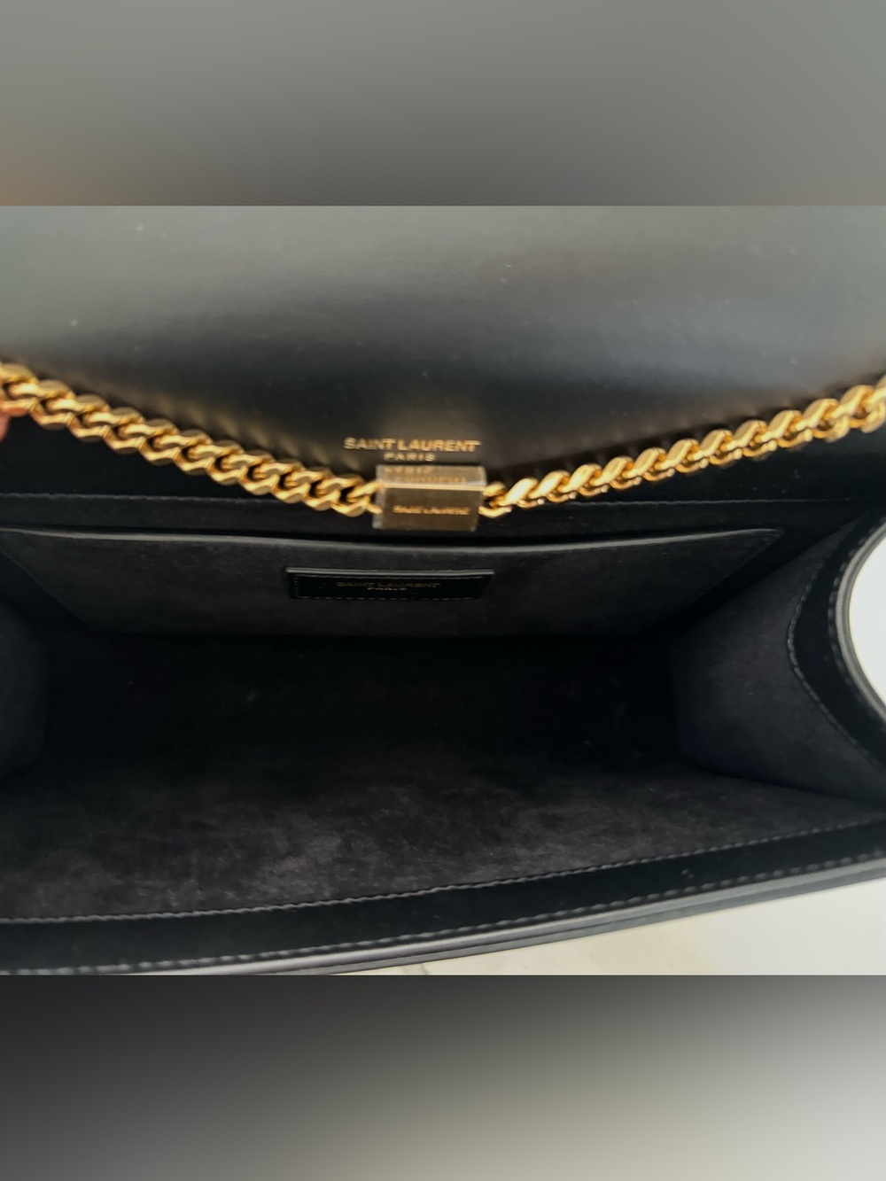 Saint Laurent Kate Medium Chain Bag, Leather Crossbody with Gold Tassel - Picture 6 of 14